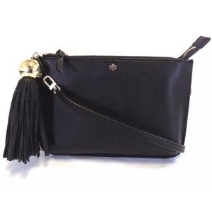 SALE🥳Tory Burch black leather tassel crossbody